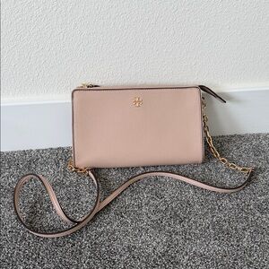 Tory Burch Blush Mardsen Leather Wallet Crossbody Bag